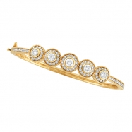Picture of Designer Diamond Bangle Yellow Gold