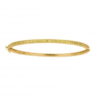 Picture of Yellow diamond milgrain bangle