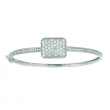 Diamond rectangular bangle
