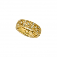 Picture of Diamond Eternity Band, 14K Yellow Gold Ring