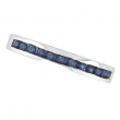 Sapphire Channel Set Stack  Ring, 14K White Gold