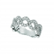 Diamond Swirl Ring, 14K White Gold