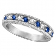 Diamond and Sapphire Ring Band