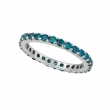 Blue diamond eternity ring