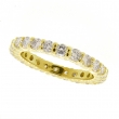 Yellow gold eternity diamond ring