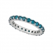 Blue diamond eternity band