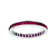Princess cut eternity ruby ring