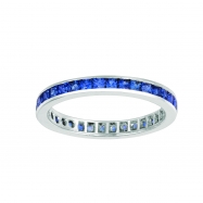 Picture of Princess cut eternity sapphire ring