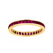 Picture of Princess cut eternity ruby ring