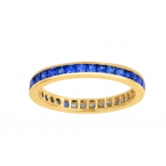 Picture of Princess cut eternity sapphire ring