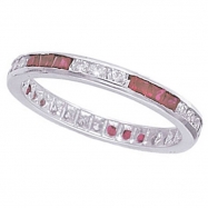 Picture of Ruby and Diamond Eternity Band