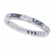 Sapphire and Diamond Eternity Band