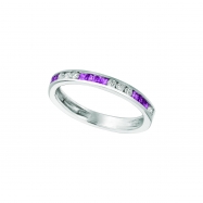 Picture of Round dia. & princess cut pink sapphire band