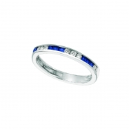 Picture of Round dia. & princess cut sapphire band