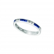 Round dia. & princess cut sapphire band