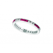 Picture of Diamond & ruby eternity ring