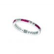 Diamond & ruby eternity ring