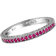 Picture of Pink Sapphire Stack Stackable Band Guard Ring