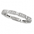Diamond Stack Ring Band 14K White Gold