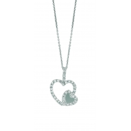 Picture of Diamond Heart Pendant Necklace