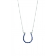 Sapphire Horseshoe Pendant Necklace