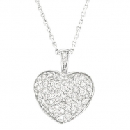 Picture of Diamond Puffed Heart Pendant Necklace