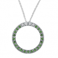Picture of Diamond & Tsavorite Pendant Necklace