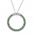 Diamond & Tsavorite Pendant Necklace