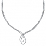 Picture of Designer Diamond Necklace, 14K White Gold