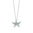 Diamond Starfish Pendant Necklace