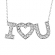 Diamond  I Love You Pendant Necklace