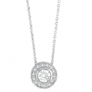 Picture of Bezel Diamond Pendant Neckalce