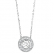 Bezel Diamond Pendant Neckalce