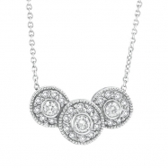 Picture of Bezel Diamond Chain Necklace White Gold