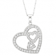 Picture of Diamond Heart Pendant Necklace