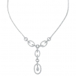 Diamond Necklace, 14K White Gold