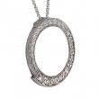Diamond circle necklace, 6 different diamond sizes, ranging from 0.015 ct to 0.065 ct. 