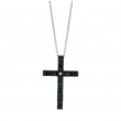 Black & white diamond cross necklace