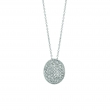 Diamond oval necklace