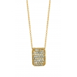 Diamond rectangular shape necklace