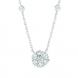 Flower & 8 bezel diamond necklace