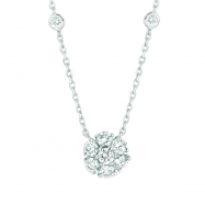 Picture of Flower & 8 bezel diamond necklace