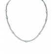 Diamond square & oval necklace
