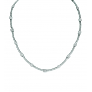 Picture of Diamond square & oval necklace
