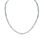 Picture of Diamond square & oval necklace