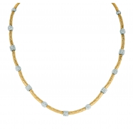 Picture of Diamond square & oval necklace