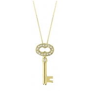 Picture of Diamond key necklace