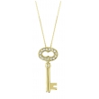 Diamond key necklace
