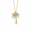 Diamond palm tree necklace