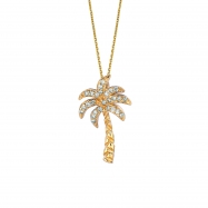 Picture of Diamond palm tree necklace